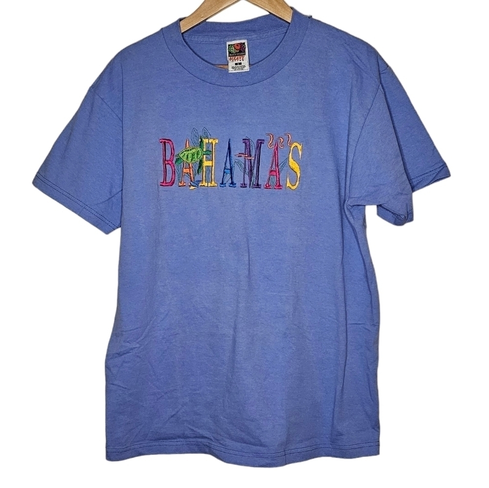 Vinyage Bahamas Heavy Cotton Graphic Tee Shirt Size Medium